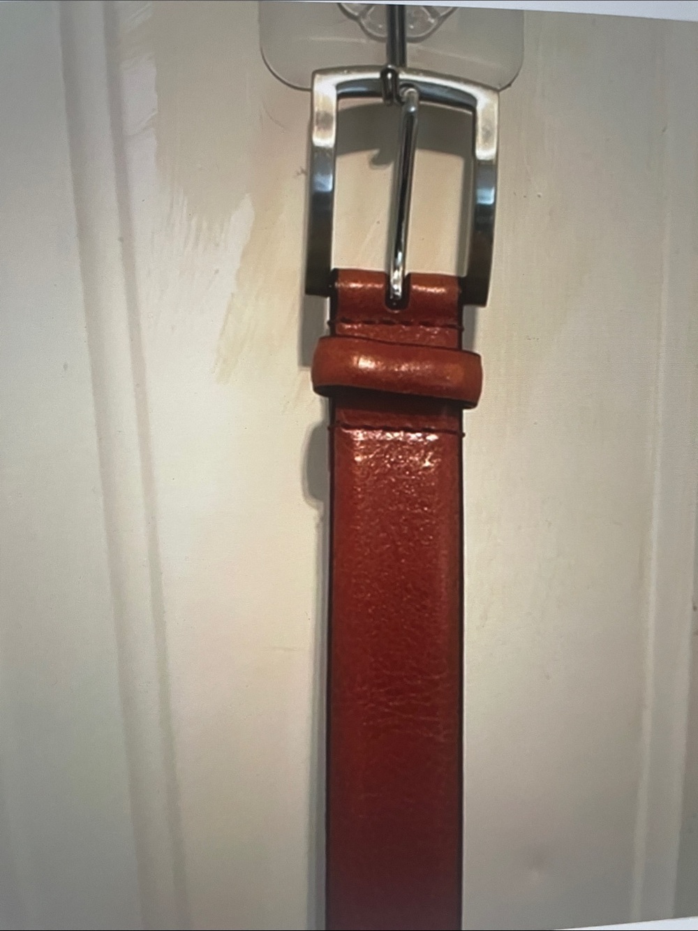 Men's Vintage Brown Leather Belt - Classic Casual Dress Style